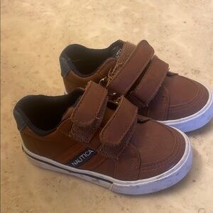 Nautica Kids Brown Velcro Sneakers Toddler shoes size 7